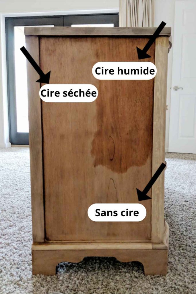 Cirage meuble merisier