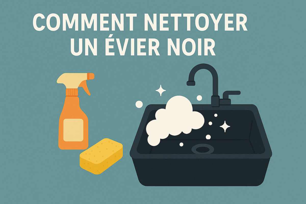 Comment nettoyer un évier noir ?