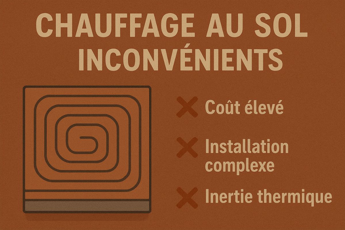Quels sont les inconvénients du chauffage au sol ?