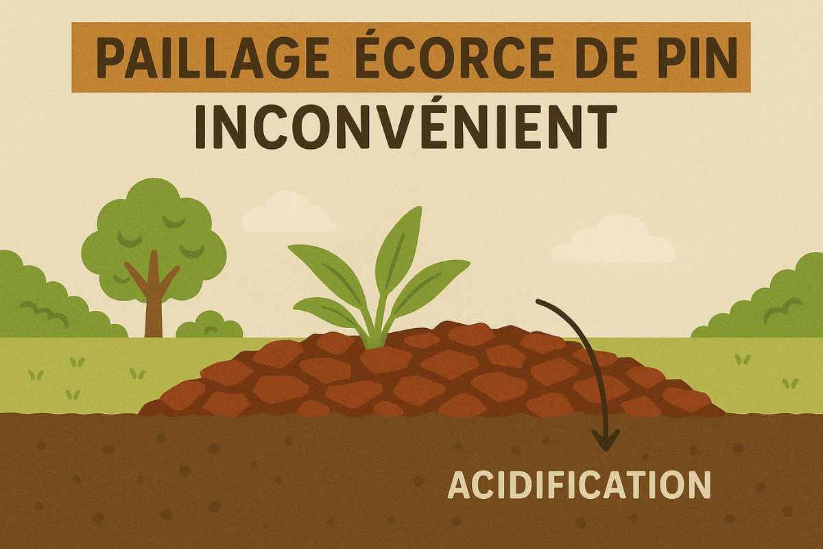 Quels sont les inconvénients du paillage en écorce de pin ?