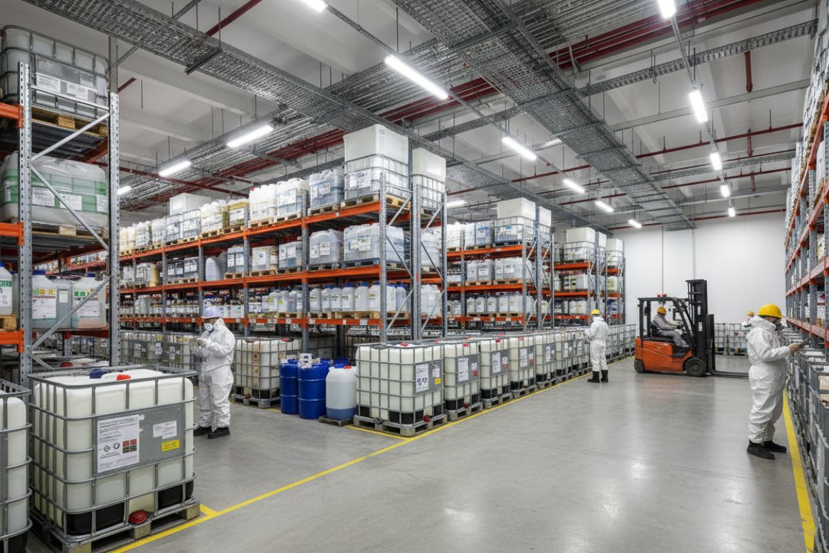 Quelle est la réglementation pour le stockage des produits chimiques ?