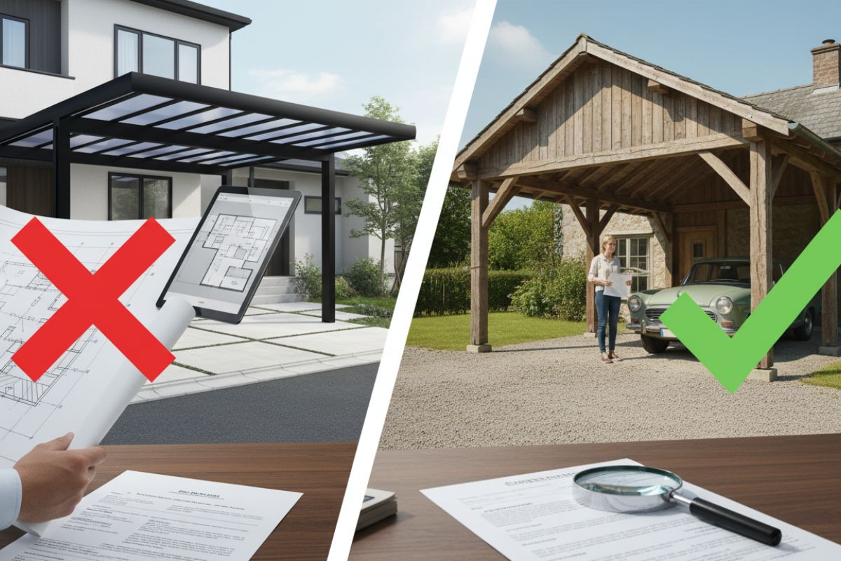 Faut-il un permis de construire pour un abri voiture ouvert ?