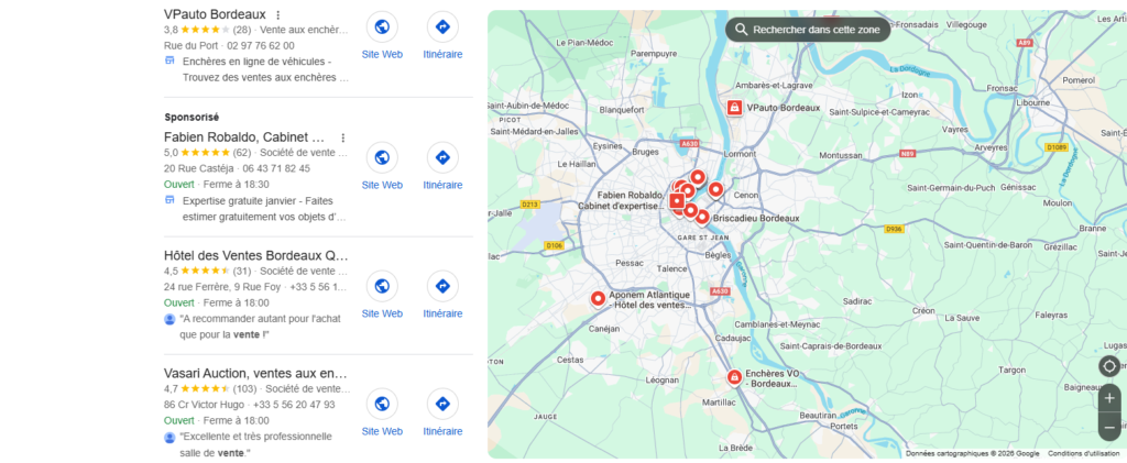 Calendrier ventes aux enchères à Bordeaux