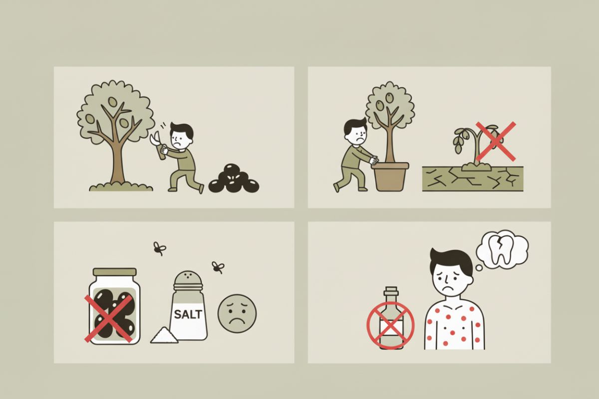 Les inconvénients des olives : jardin, santé et nutrition